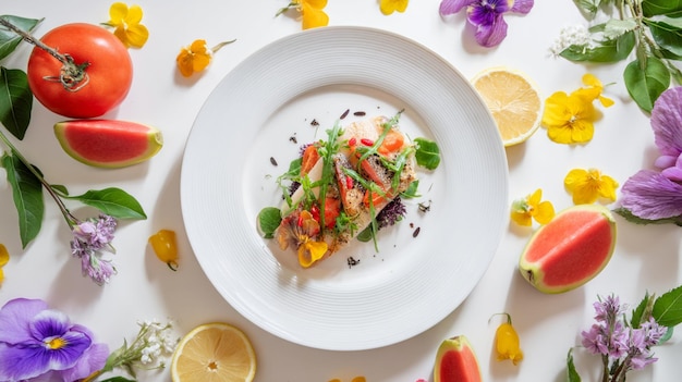 Taliz z przygotowanym daniem